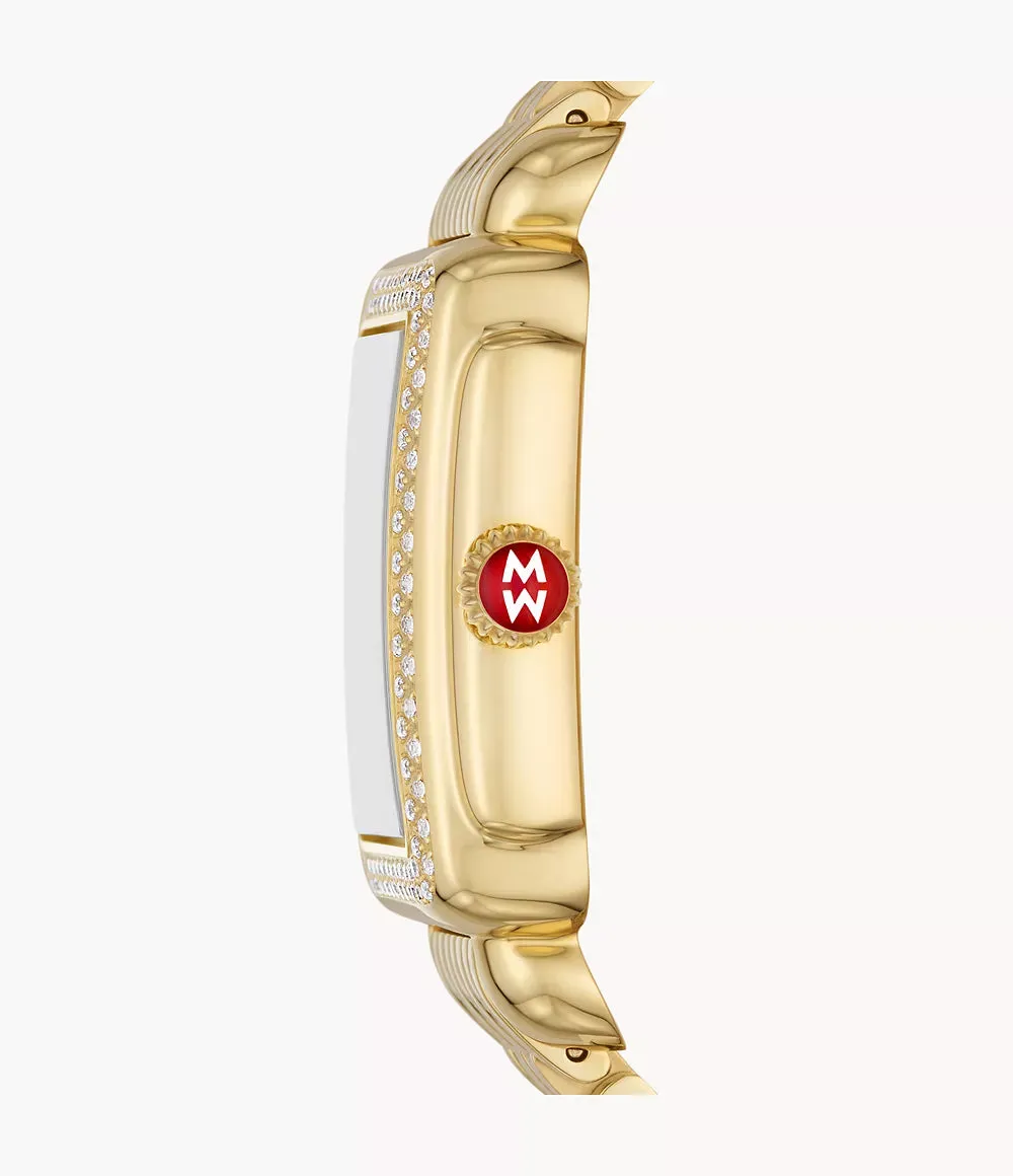 Deco Mid 18K Gold-Plated Diamond Watch MWW06V000124