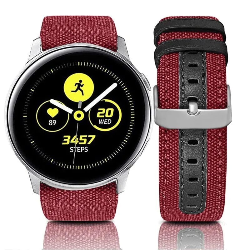 Denim & Leather Watch Straps Compatible with the Samsung Galaxy Watch 7 (40mm)