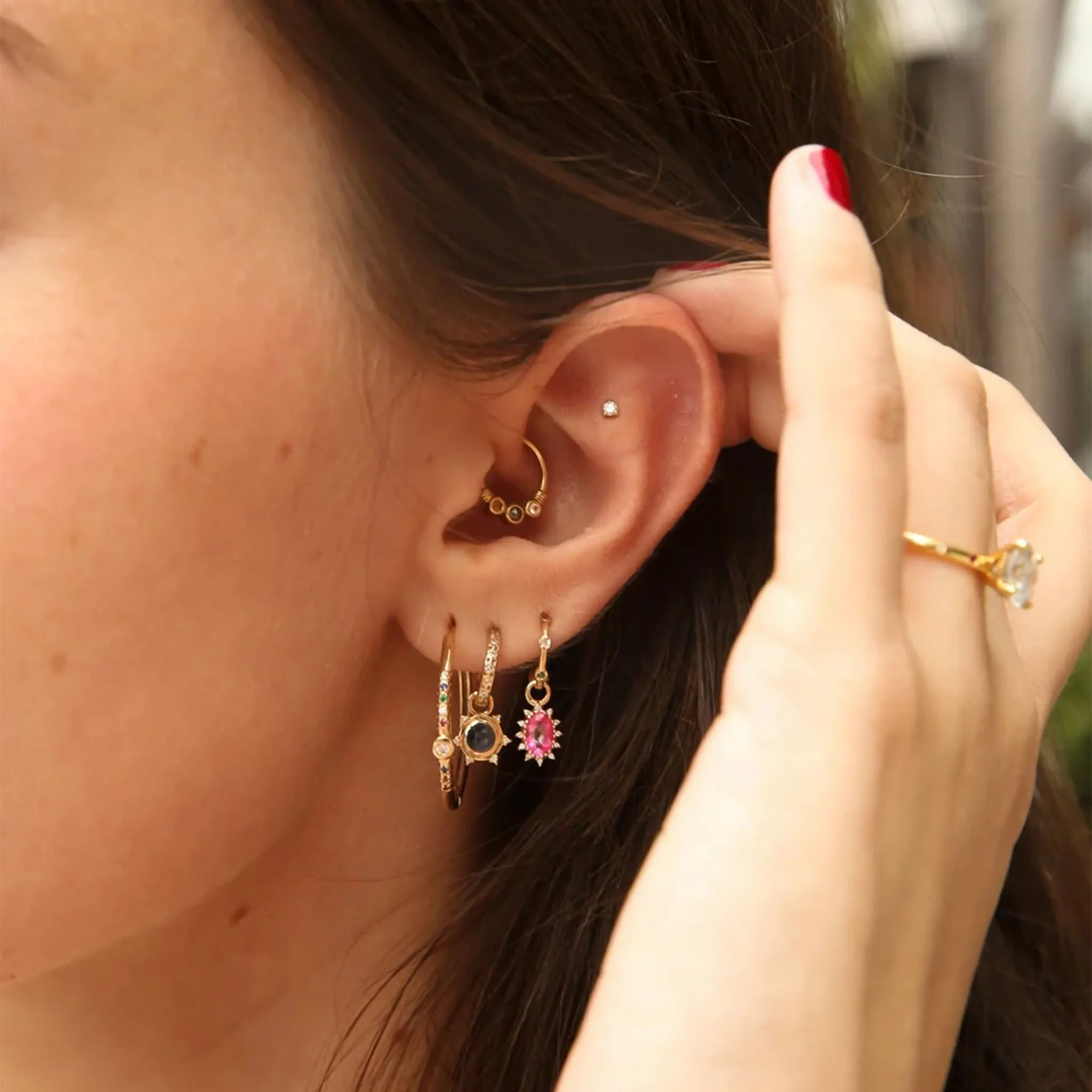 Diana Charm with Pink Topaz