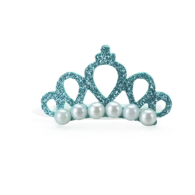 Doggie- Kitty- Crowns-Small Dogs or Cat Faux Pearl or Rhinestone Tiara- Pet Bows-Hair Clips