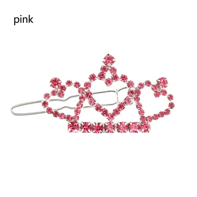Doggie- Kitty- Crowns-Small Dogs or Cat Faux Pearl or Rhinestone Tiara- Pet Bows-Hair Clips