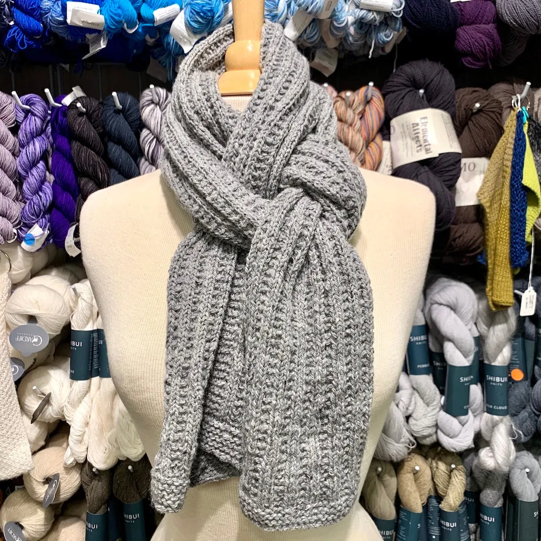 Double Broken Rib Scarf (DK version) Knitting Kit | Queensland Kathmandu DK & Knitting Pattern (#003B)