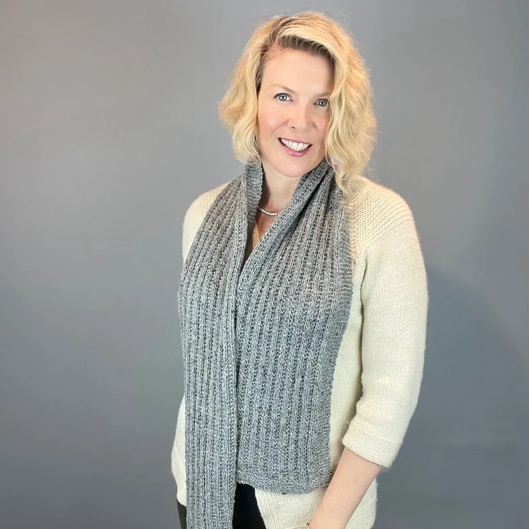 Double Broken Rib Scarf (DK version) Knitting Kit | Queensland Kathmandu DK & Knitting Pattern (#003B)
