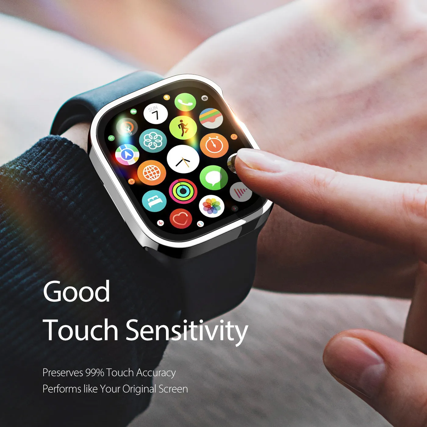 DUX DUCIS Hamo Hard PC Case for Apple Watch Series 4/5/6-40MM - Silver