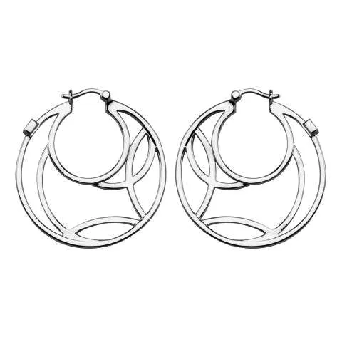 ELLE™  Open Circle Pattern Circle Hoops
