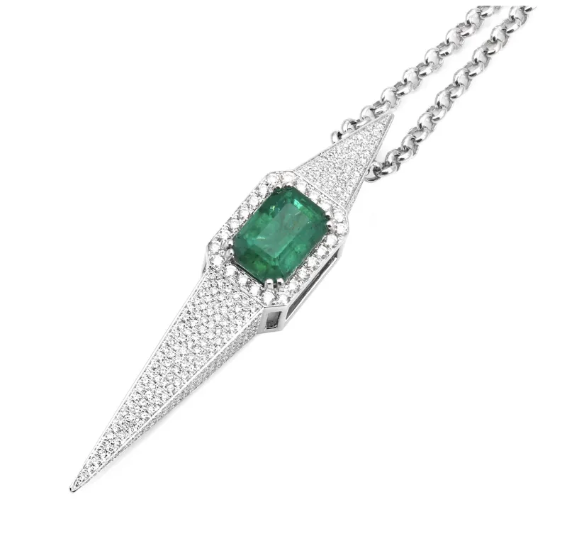 Emerald Spike Necklace