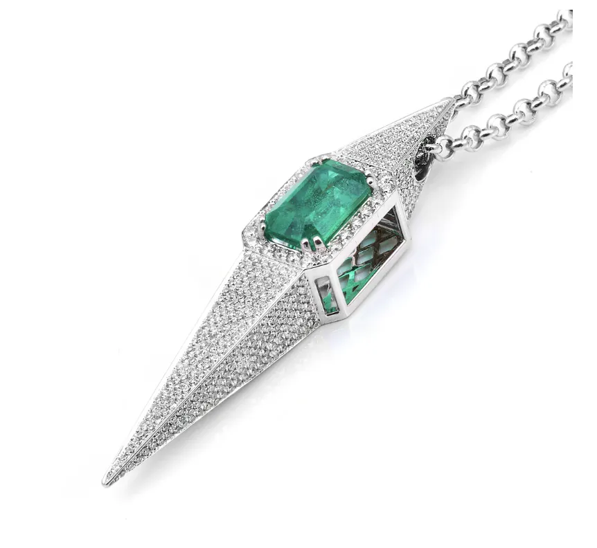 Emerald Spike Necklace