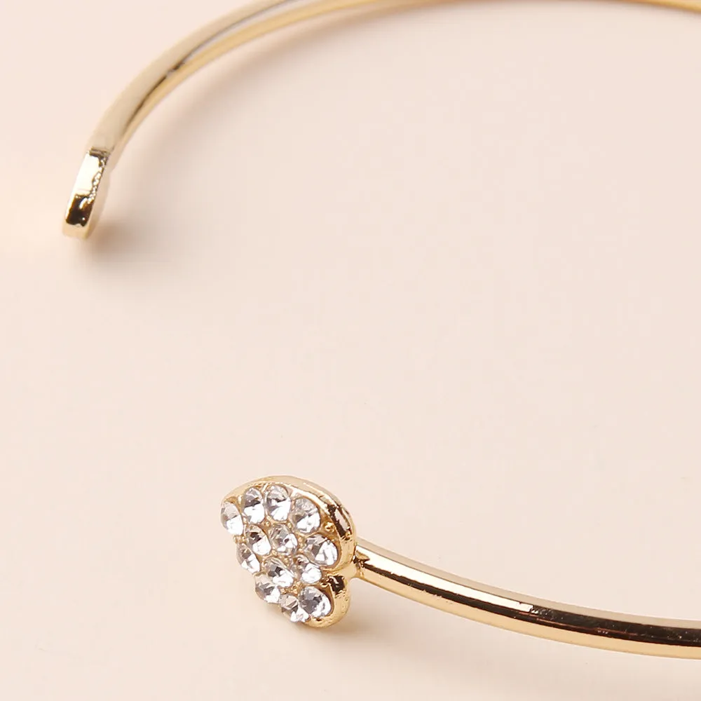 Fashion Simple Heart-Shaped Bracelet Personality Geometric Diamond Hand Jewelry