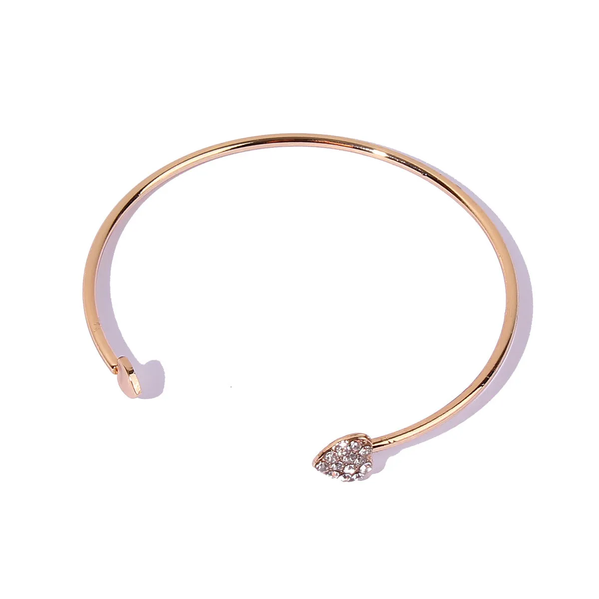 Fashion Simple Heart-Shaped Bracelet Personality Geometric Diamond Hand Jewelry