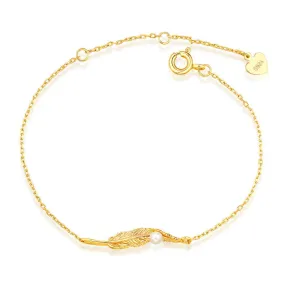 Feather Pearl Bracelet