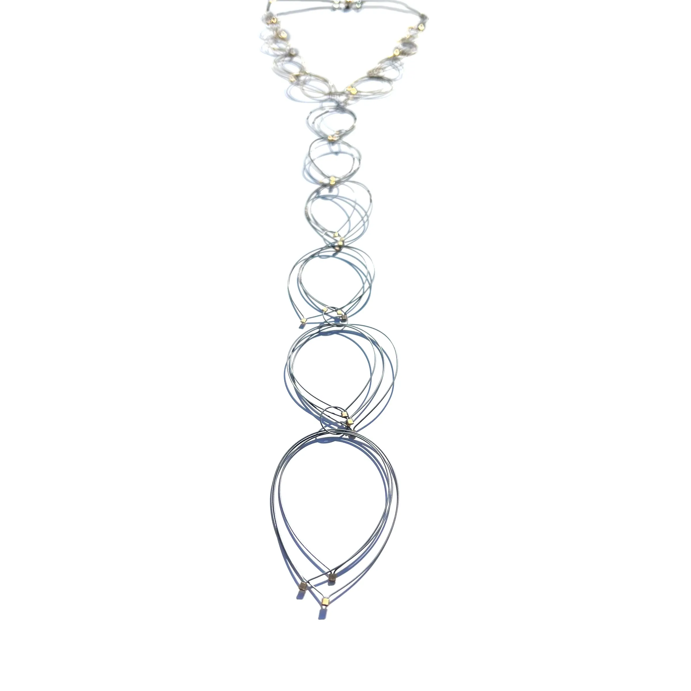 Feather Teardrop Tie Necklace