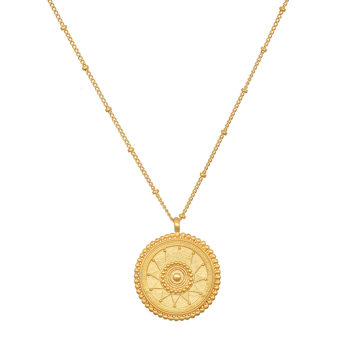 First Light Gold Medallion Necklace