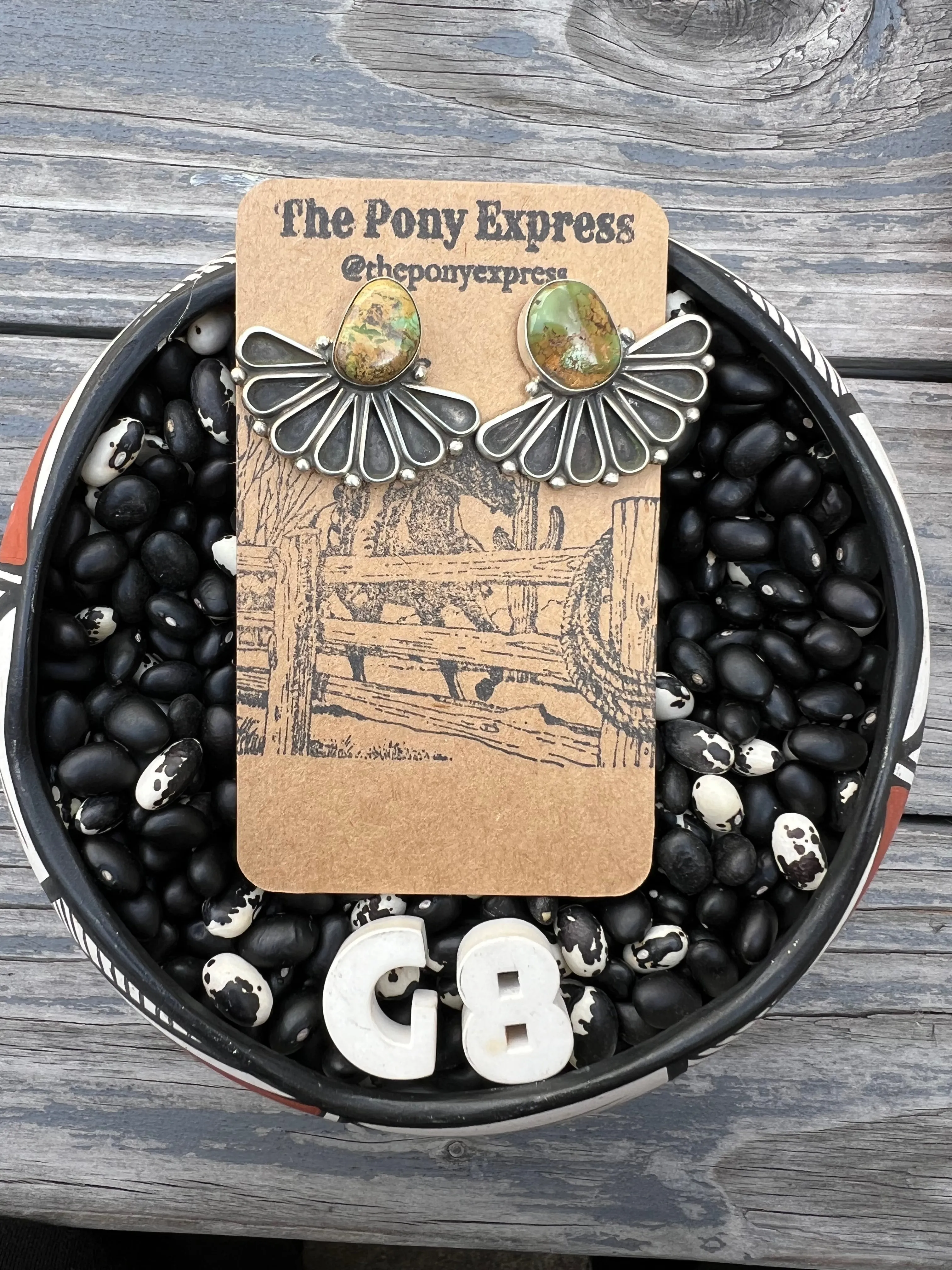 Flower Moon Turquoise Earrings