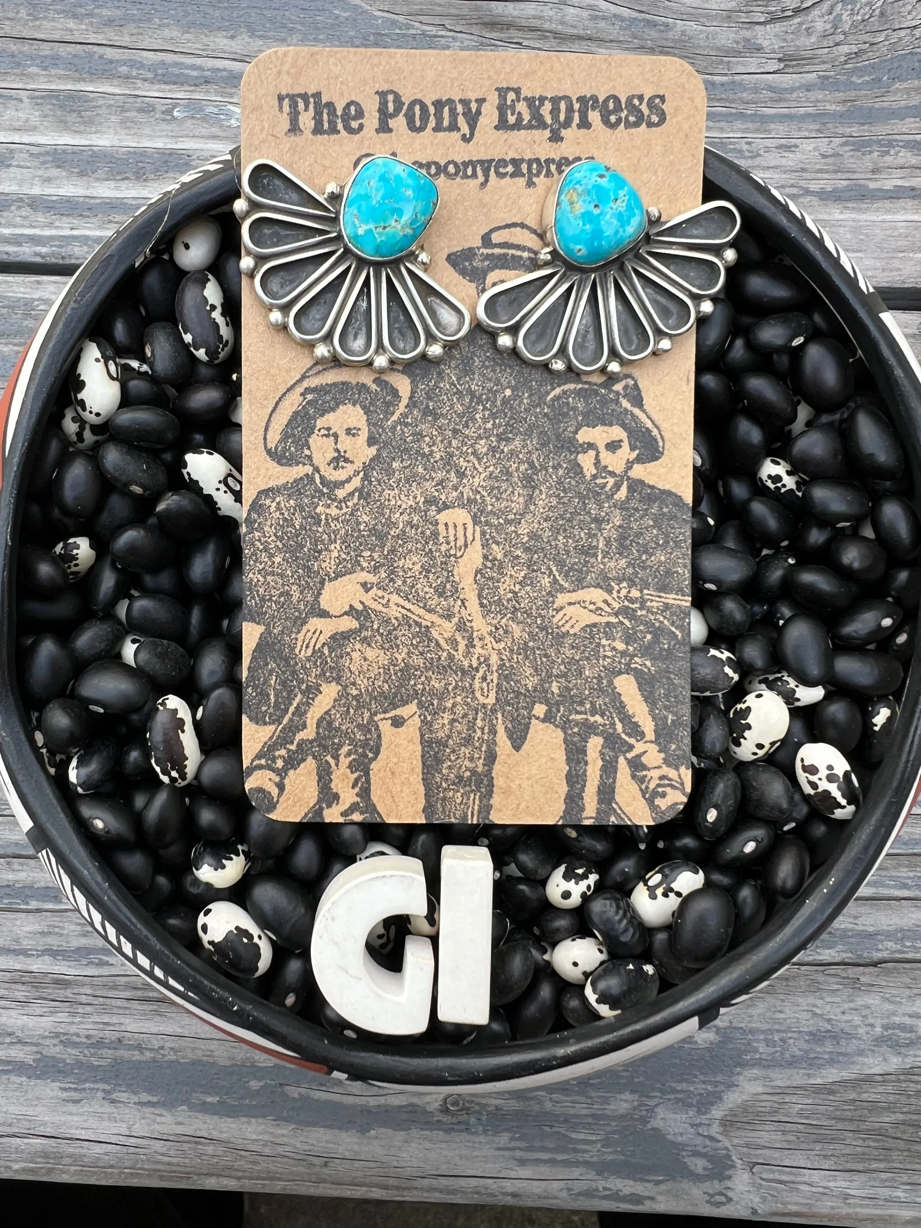 Flower Moon Turquoise Earrings