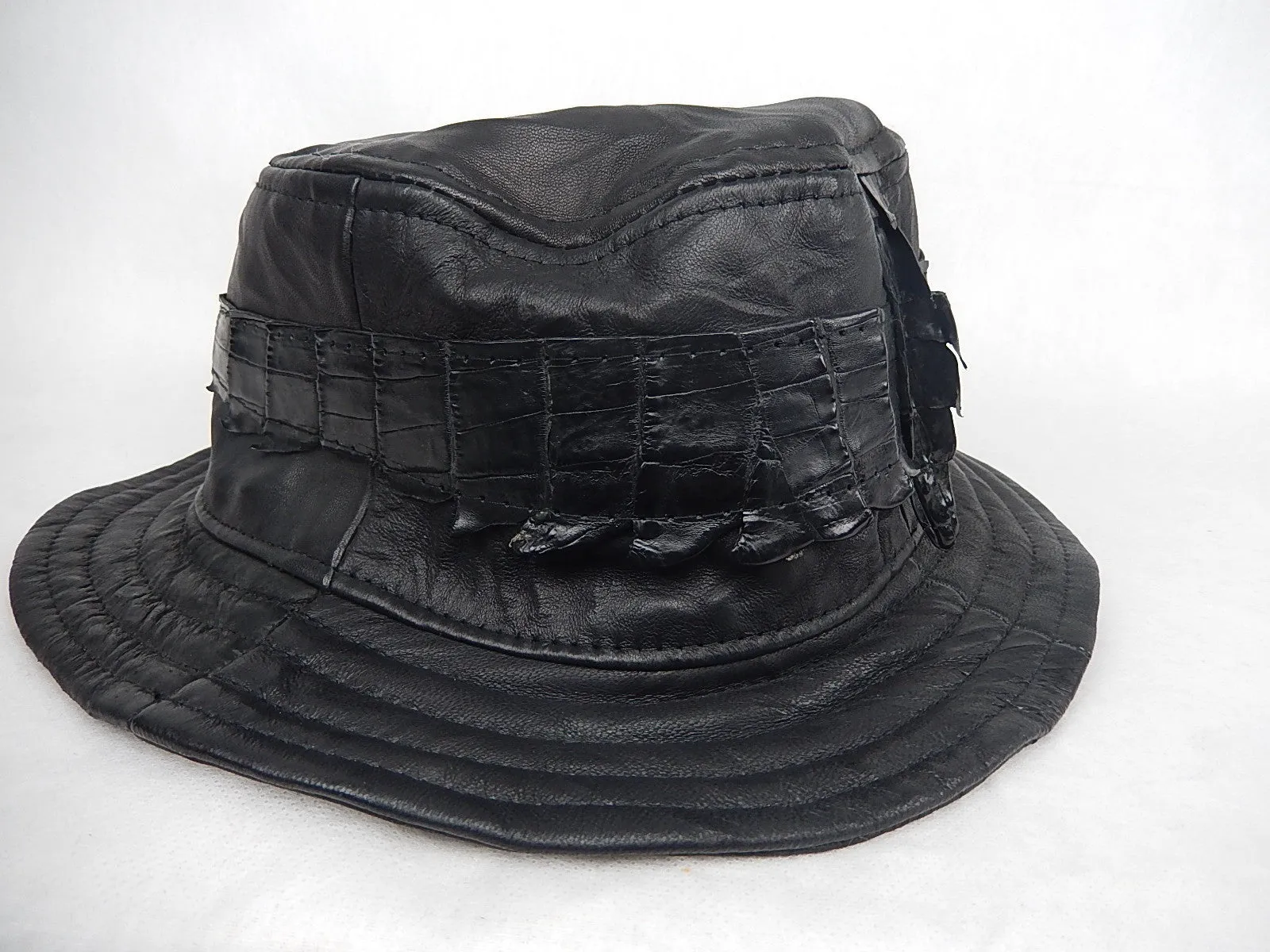 G Gator Crocodile x Lambskin Bucket Hat