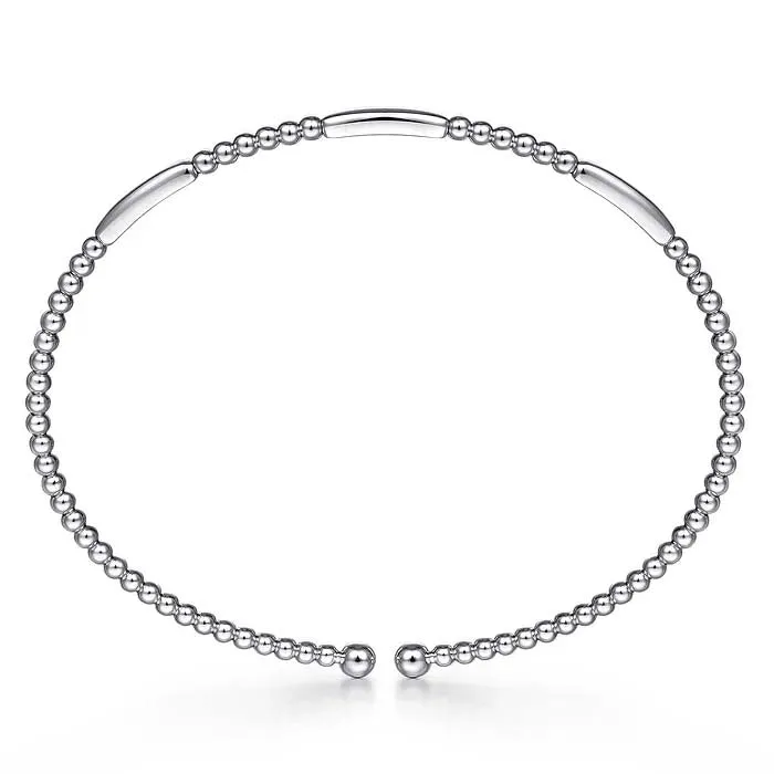 Gabriel & Co. Bujukan Collection Open Bangle Bracelet in 14K White Gold