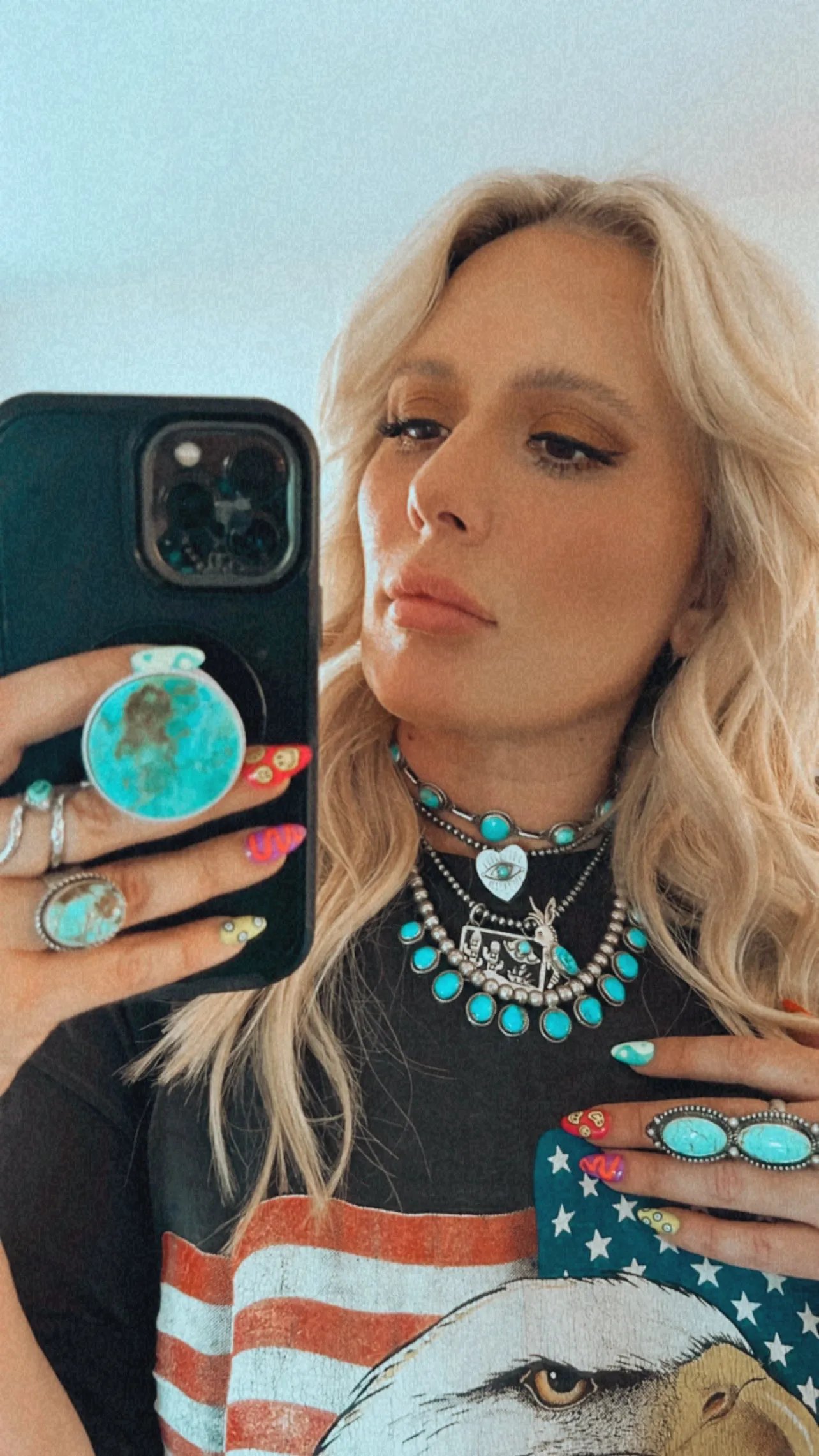 Genuine Kingman Turquoise Phone Pop Socket
