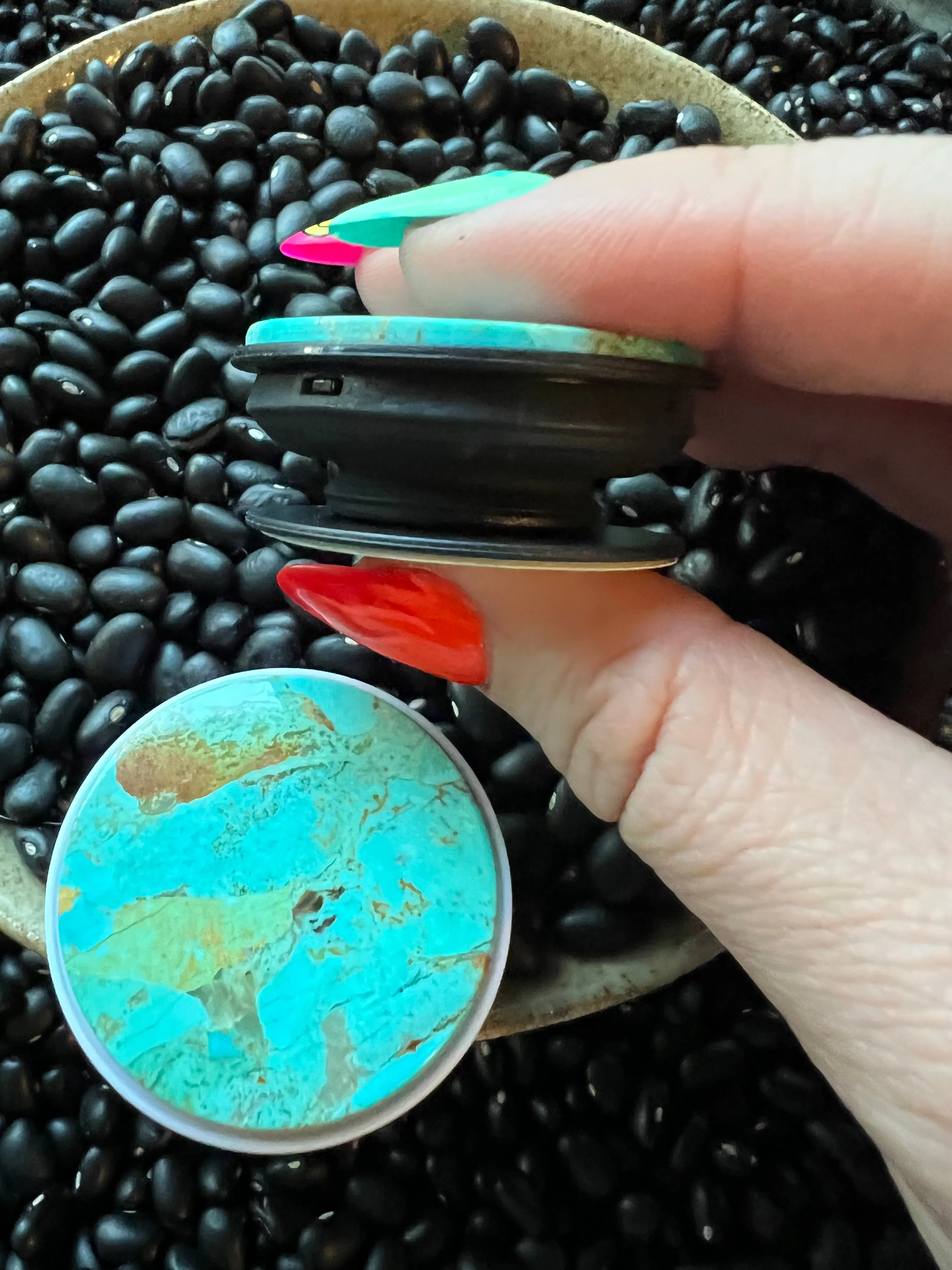 Genuine Kingman Turquoise Phone Pop Socket