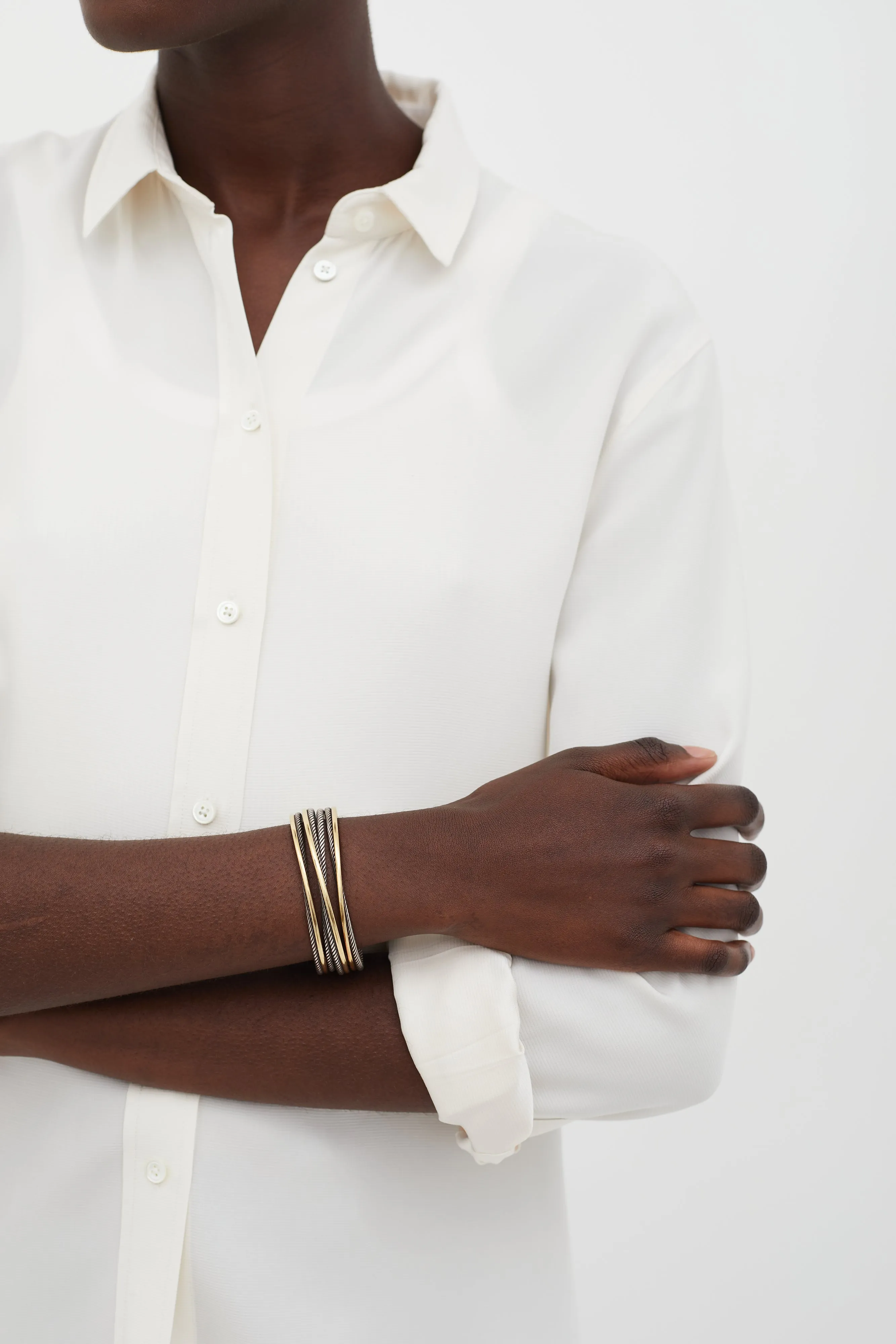 Gold & Silver Cable Cuff