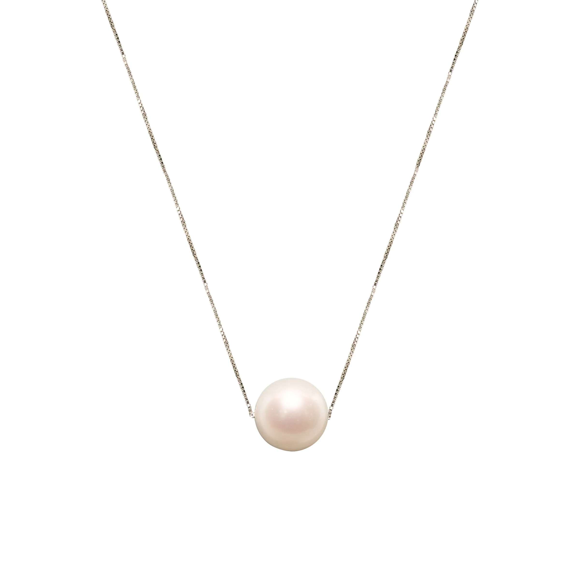 Gold-filled Solitaire Pearl Necklace