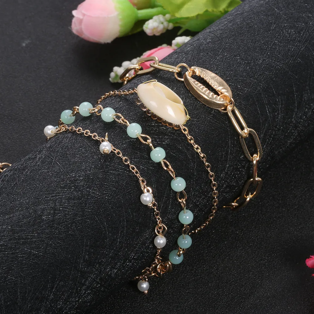 Golden Shell Beach-inspired Chain Bracelet