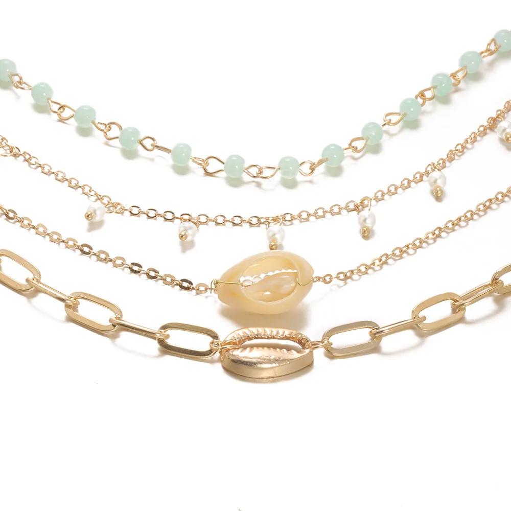 Golden Shell Beach-inspired Chain Bracelet