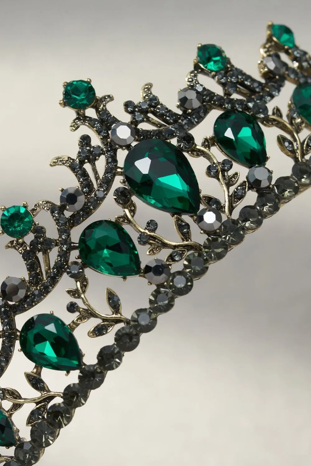 Green Crystal Rhinestone Tiara
