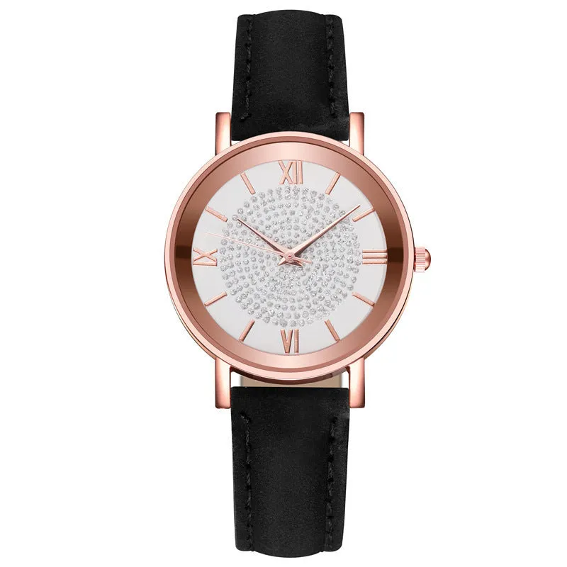 Gypsophila Watch Women's Fashion Multi-Color Roman Scale Quartz Wrist Watch Women's