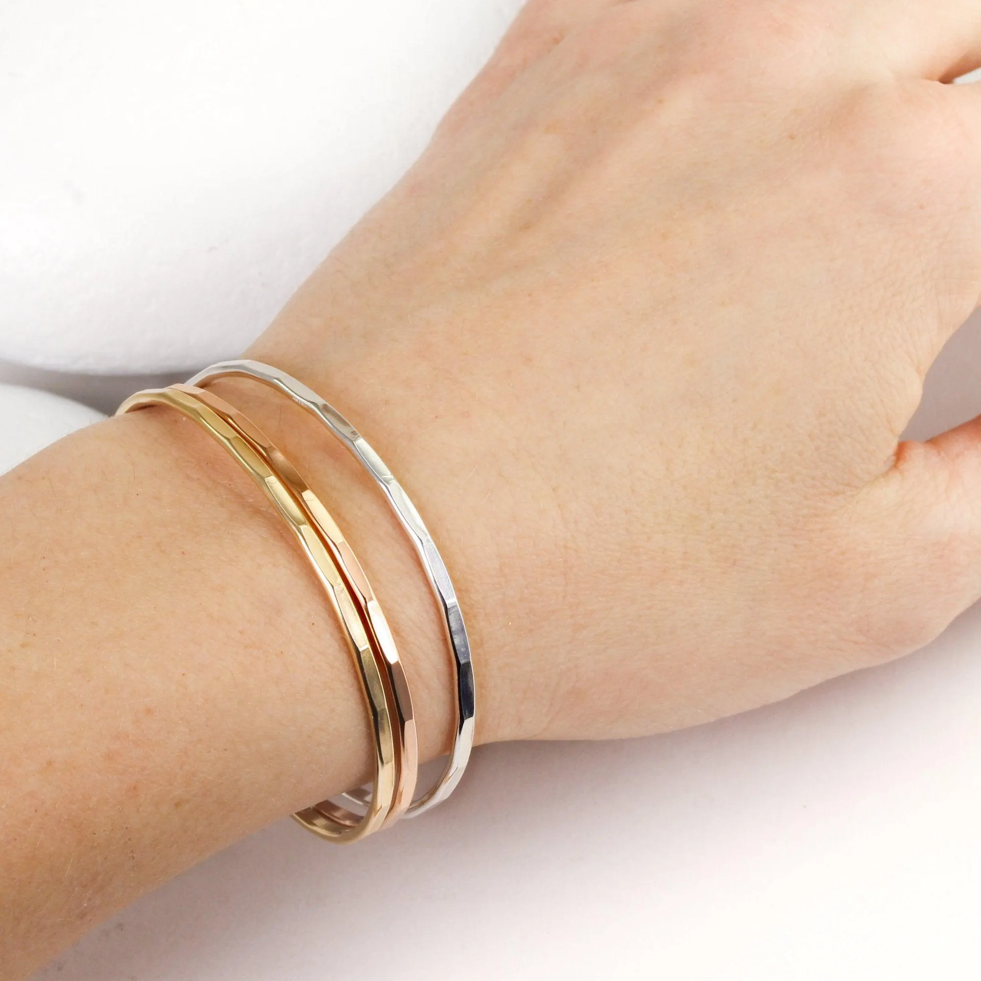 Hammered Silver Signature Cuff Bracelet