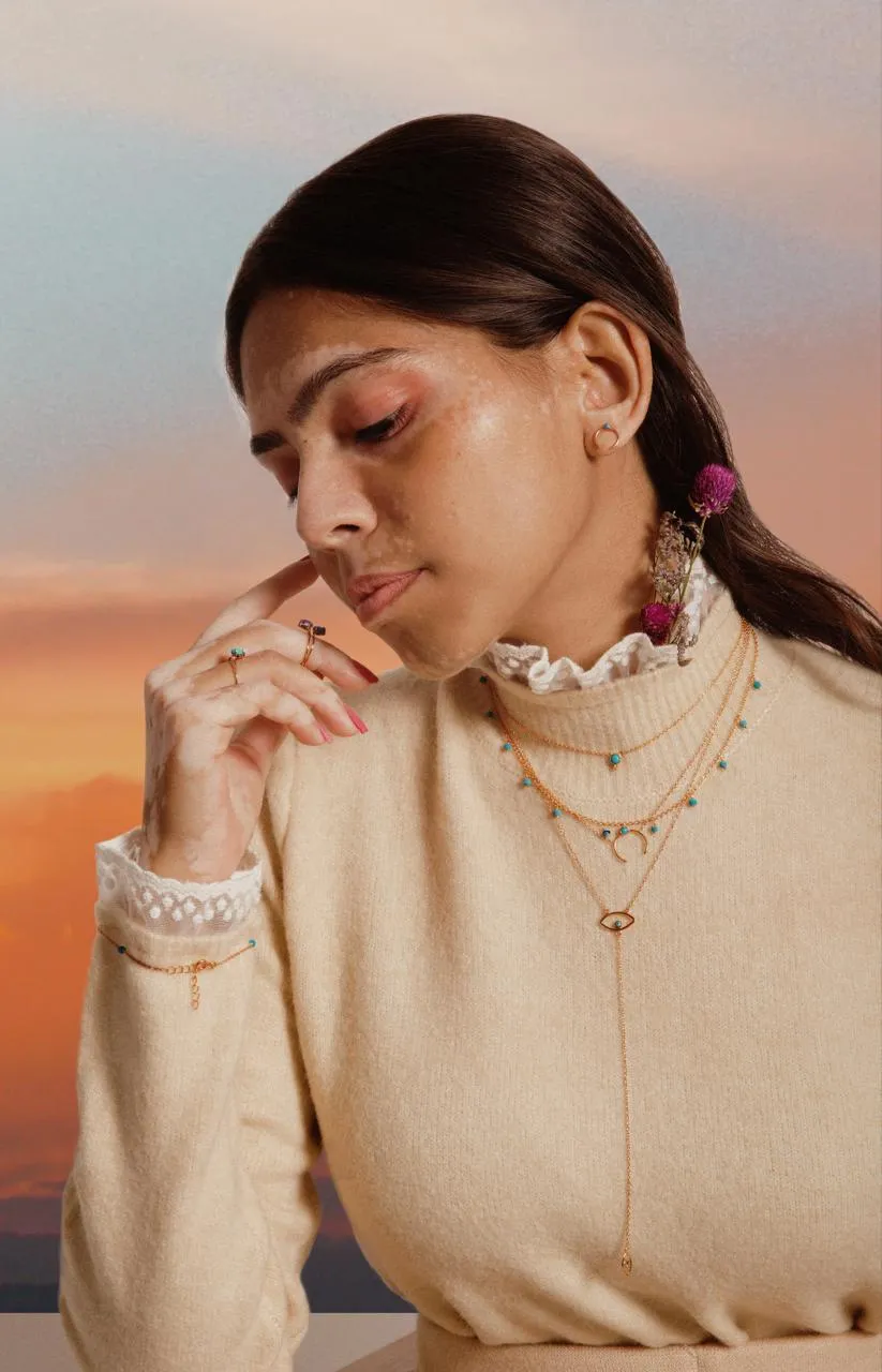 Jaipur Turquoise Dotted Choker Necklace