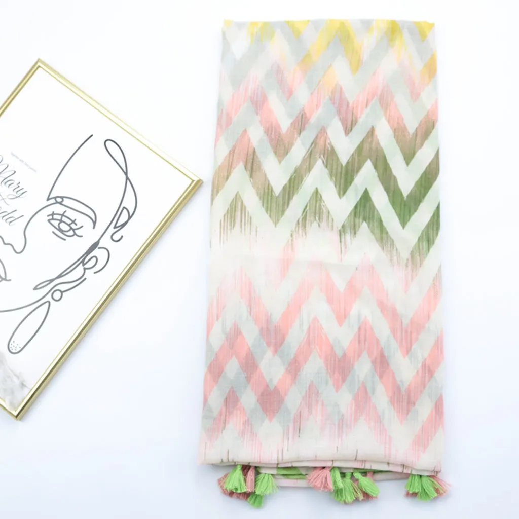 JY230206 Wave pattern printed scarf