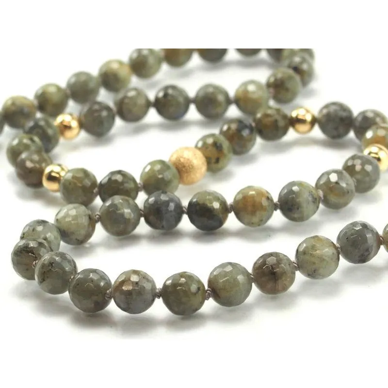 Labradorite Necklace with Gold Filled Trigger Clasp