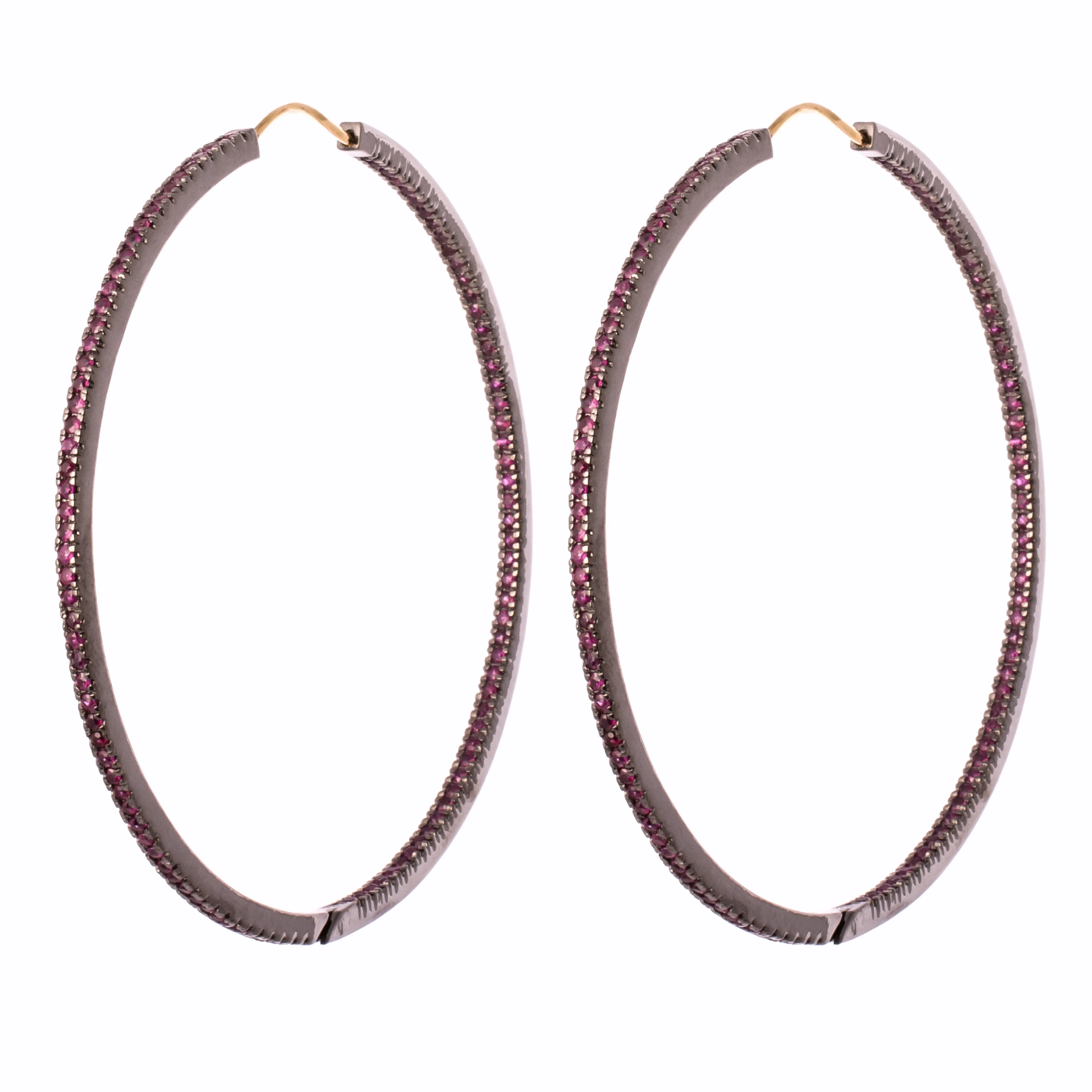 Large Ruby Hoops