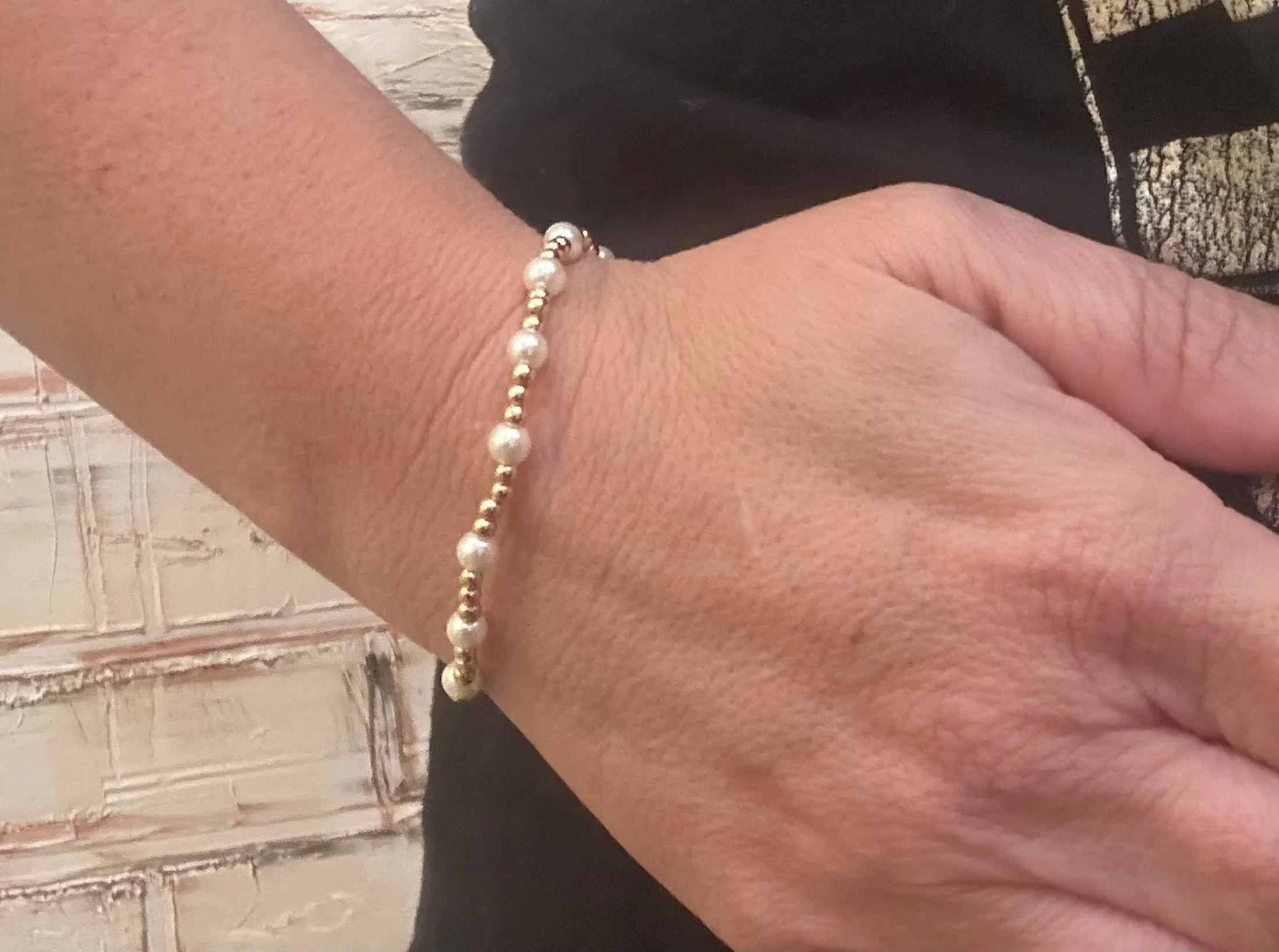 Large Single Pearl Bracelet