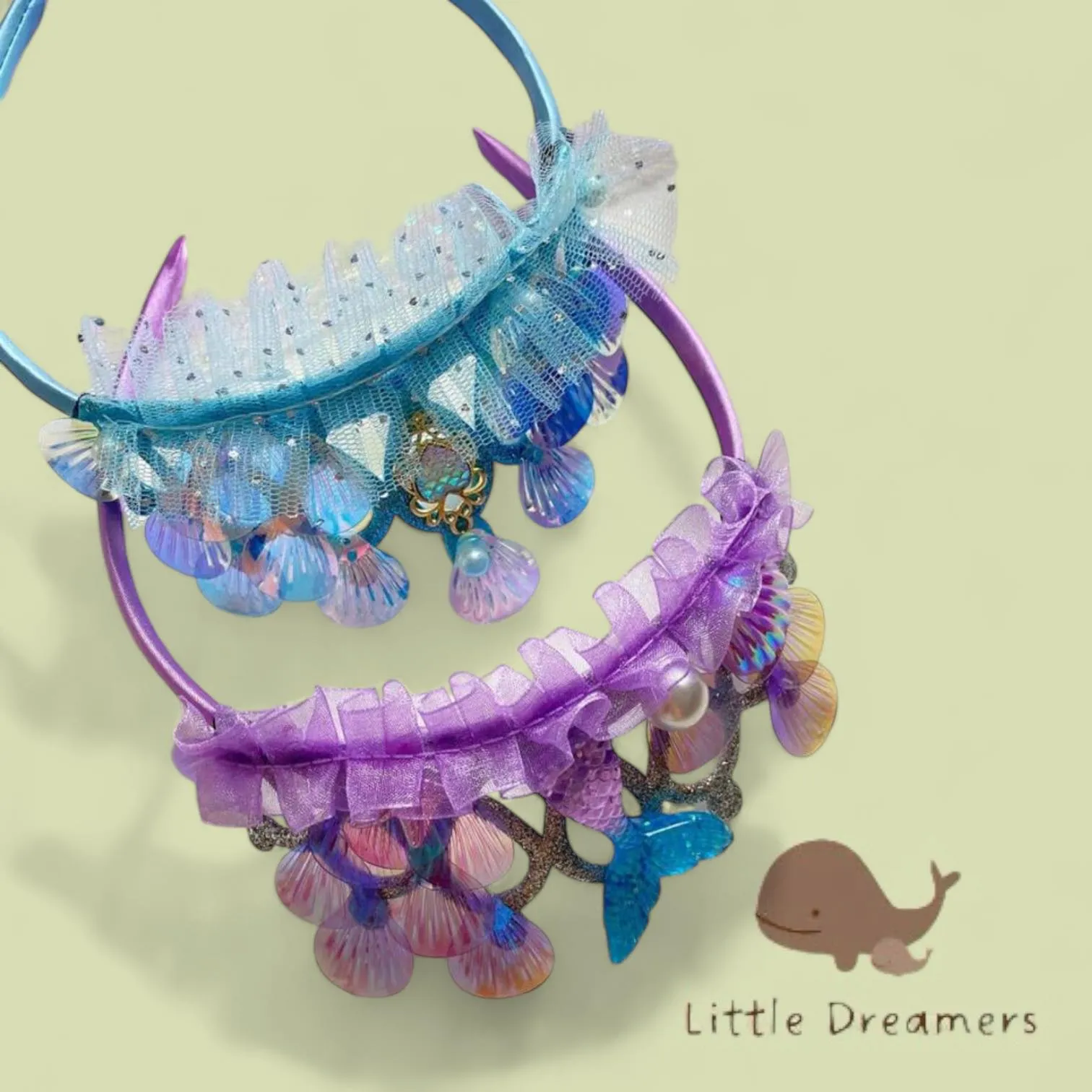 LITTLE DREAMER Under the Sea Tiara Cute Decorated Headband Hair Accessories for Girls
