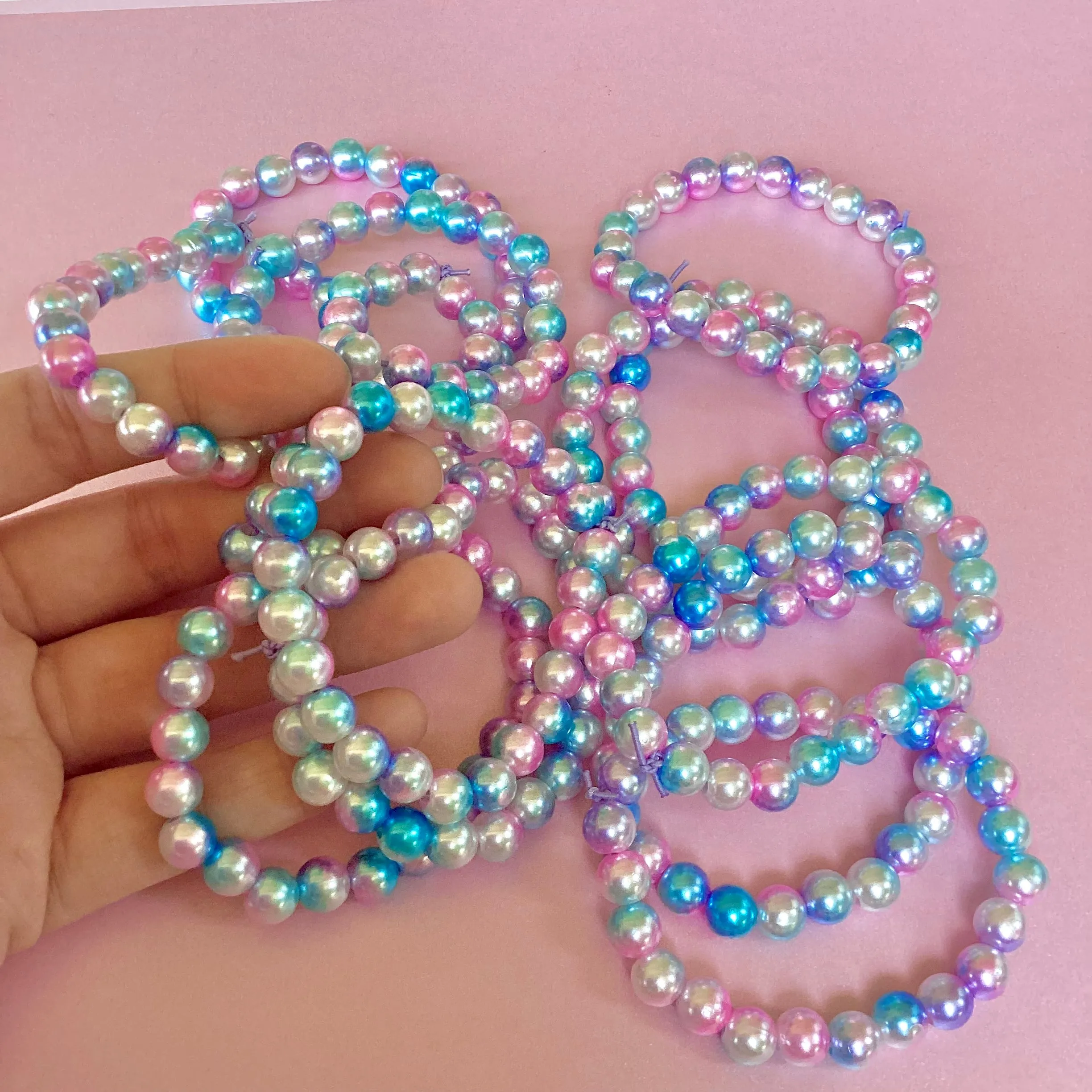 Magical Cotton Candy Pearl Bracelet