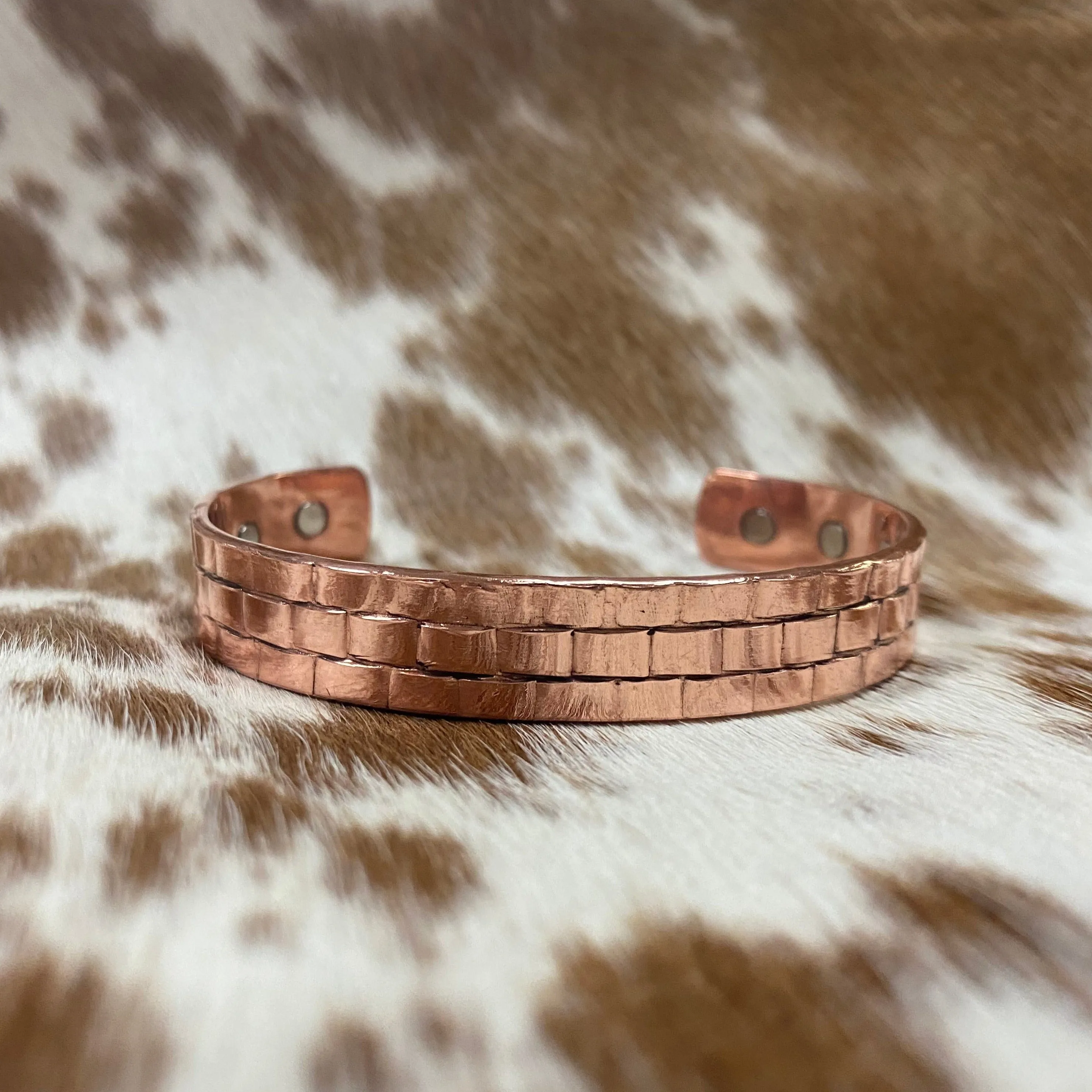 Magnetic Copper Cuff -Stacked