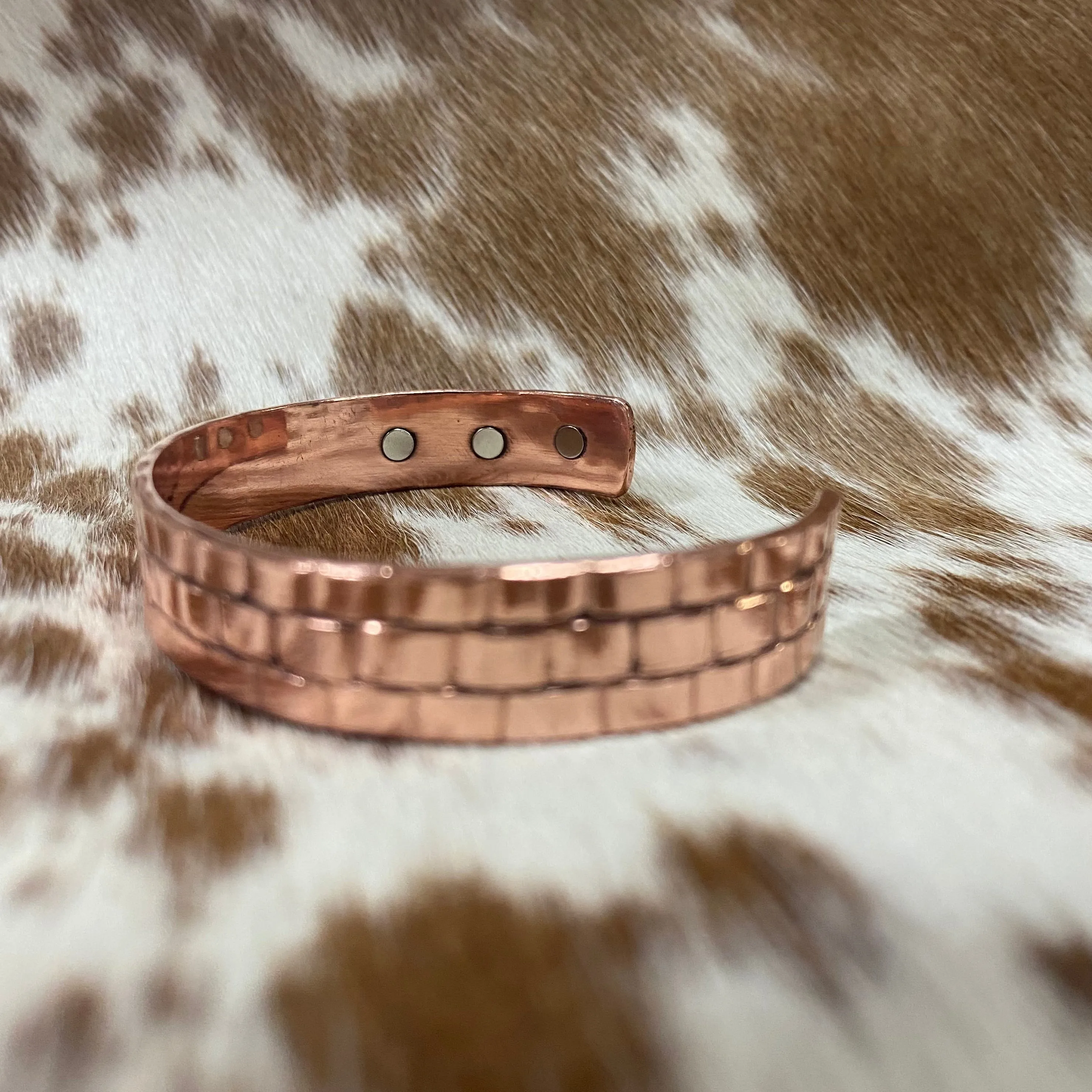 Magnetic Copper Cuff -Stacked
