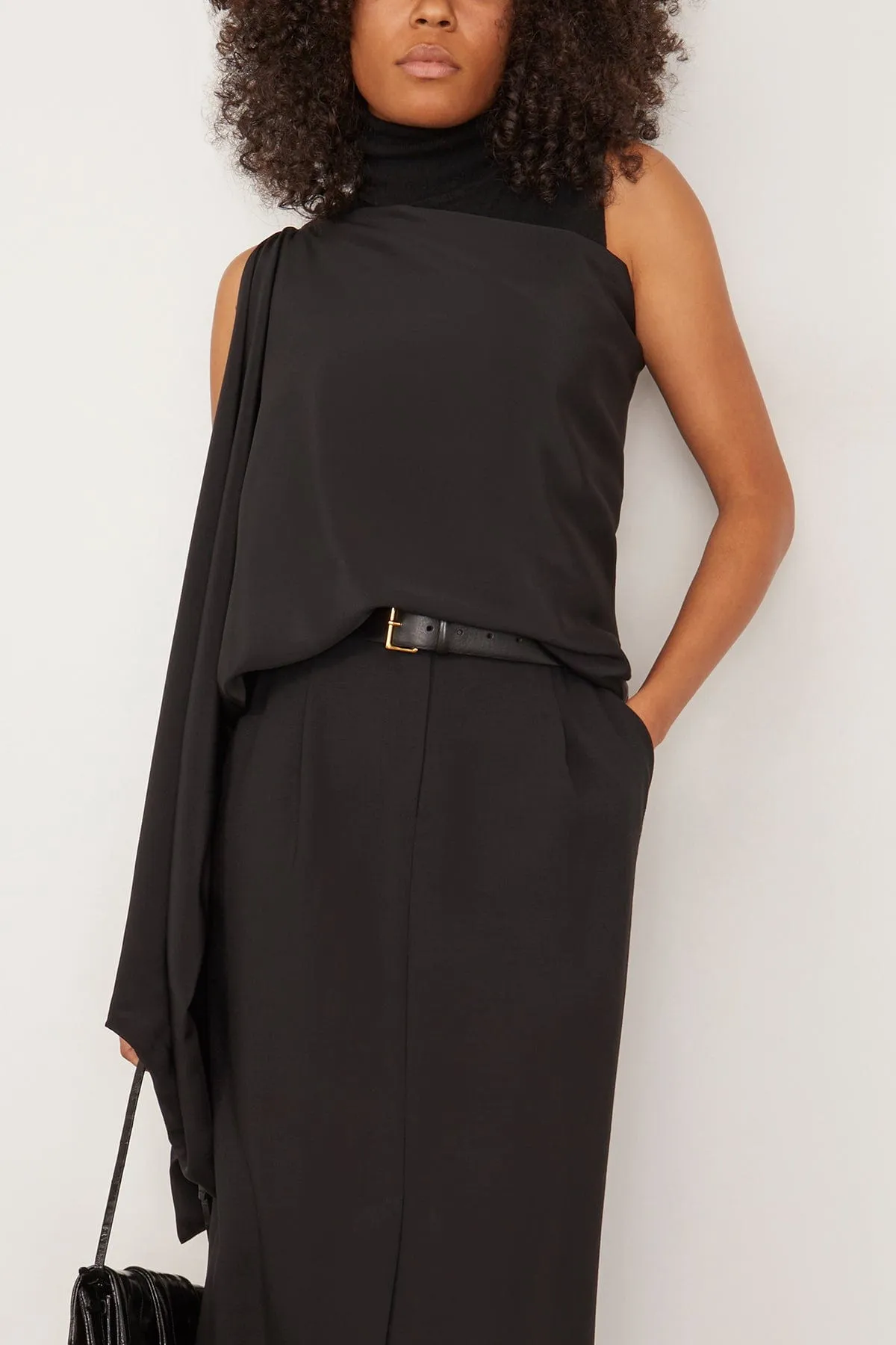 Masha Double Scarf in Black