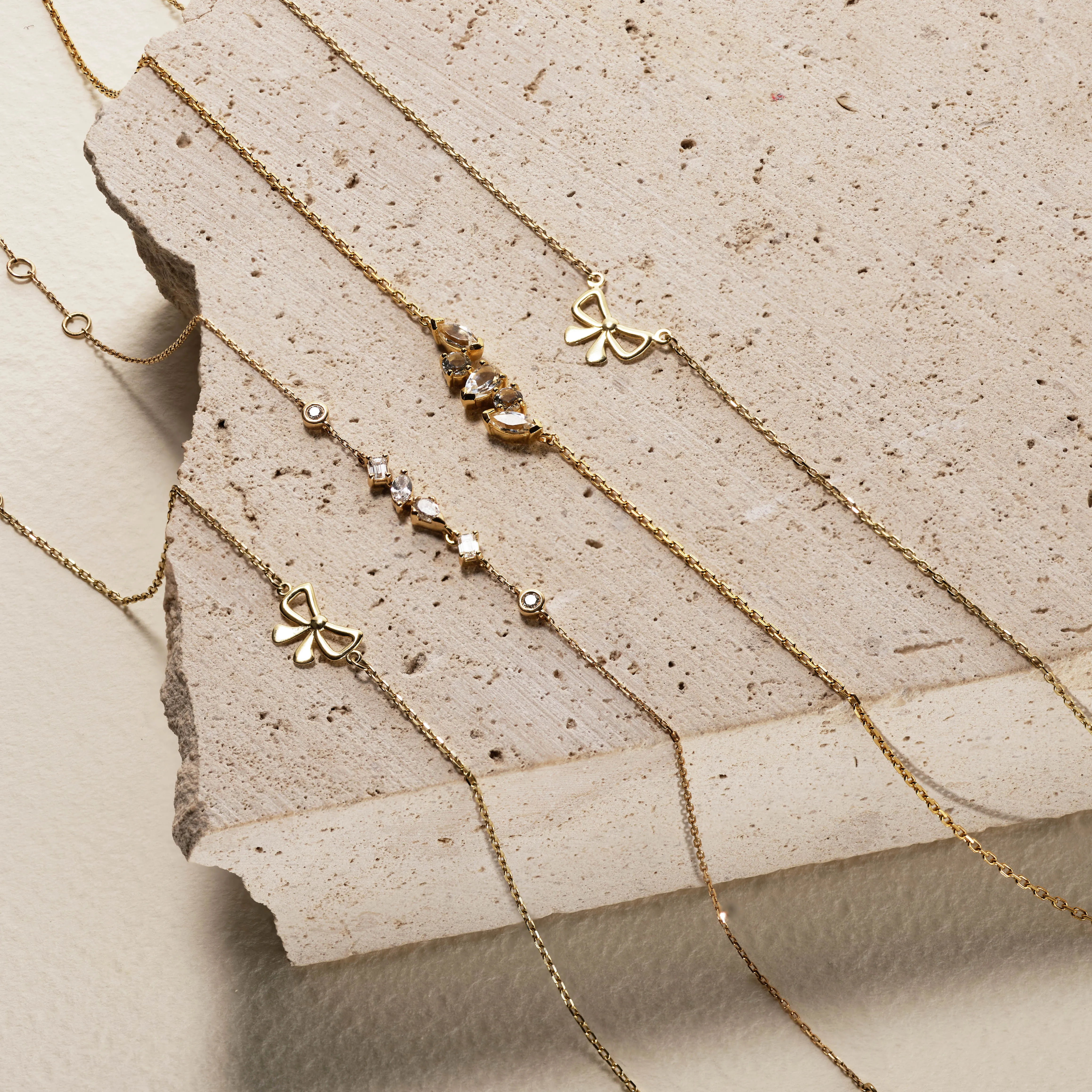Medley x Dinnara White Topaz Pendant Necklace in Gold