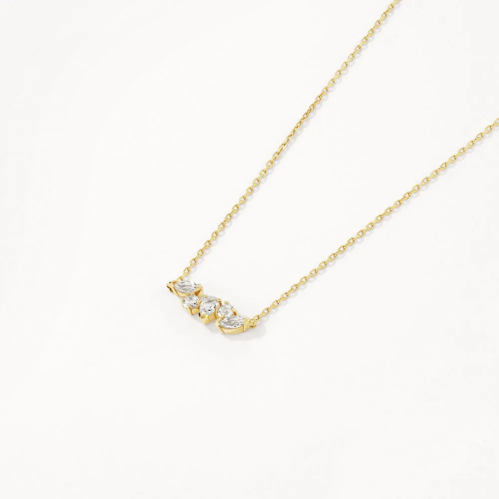 Medley x Dinnara White Topaz Pendant Necklace in Gold