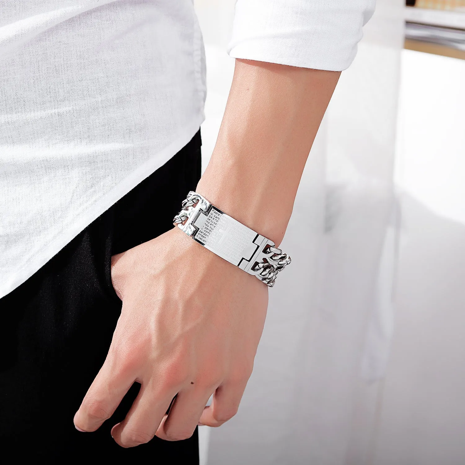 Men's Fashion Big Cross Bracelet