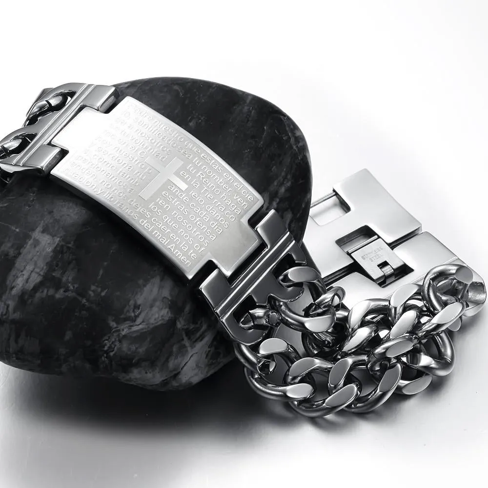 Men's Fashion Big Cross Bracelet