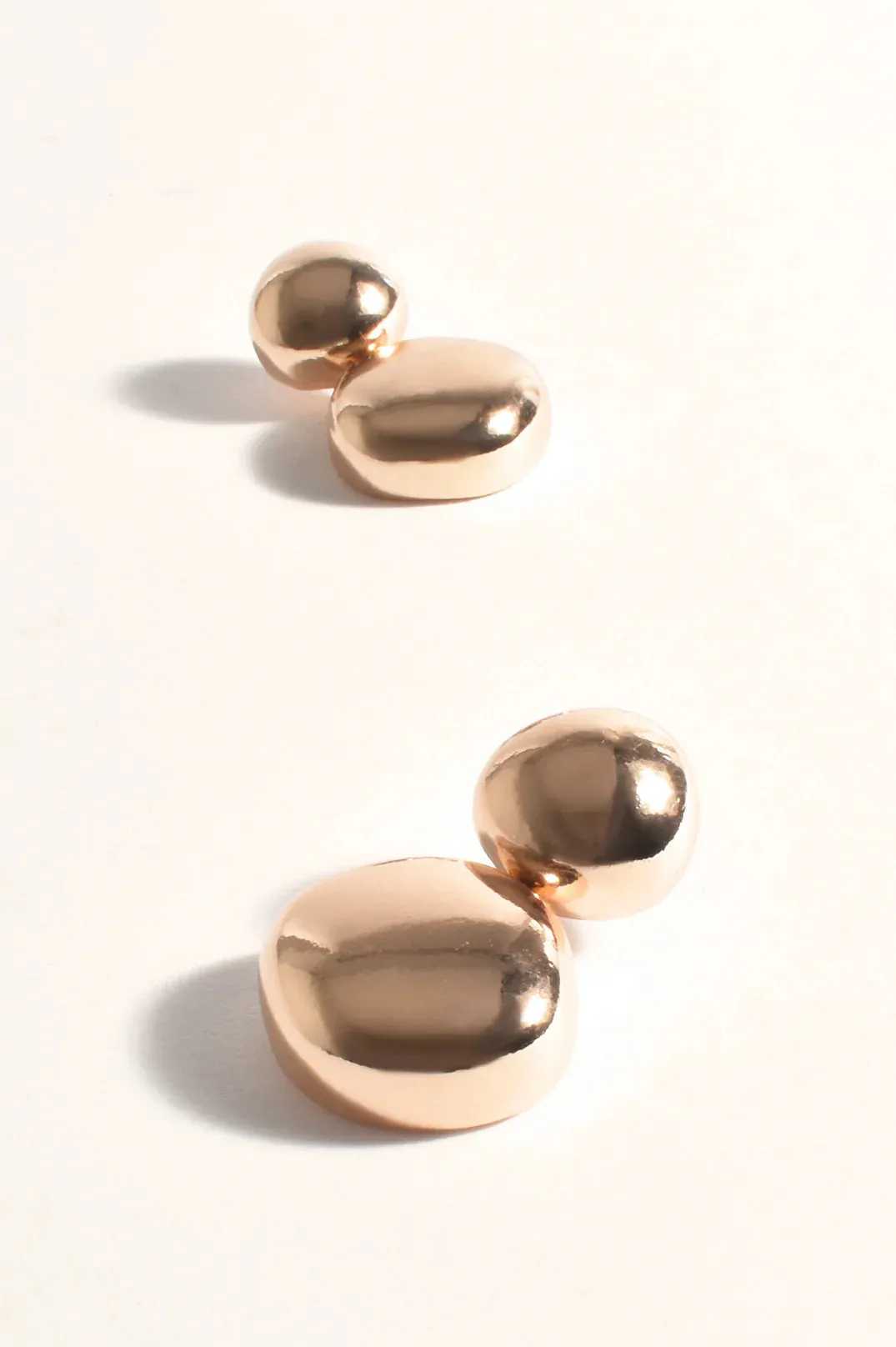 Metal Pod Drop Earrings
