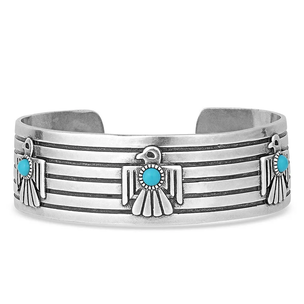 Montana Silversmiths Rising Above Thunderbird Turquoise Bracelet