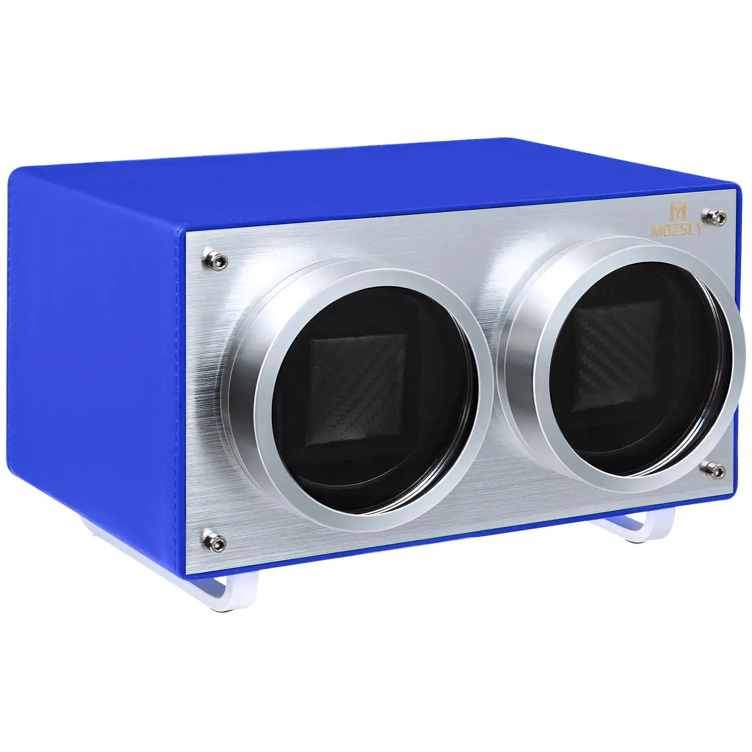 MOZSLY® Double Watch Winder - Blue Leather