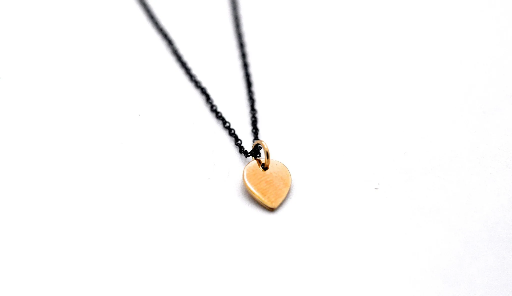 necklace / silver tiny PICK charm on fine chain