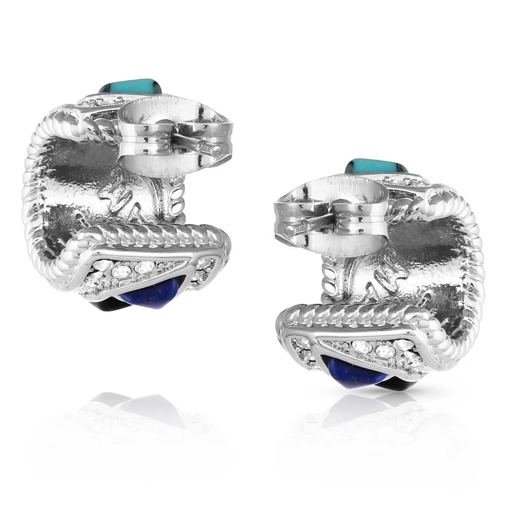 Night Fall Cobblestone Earrings