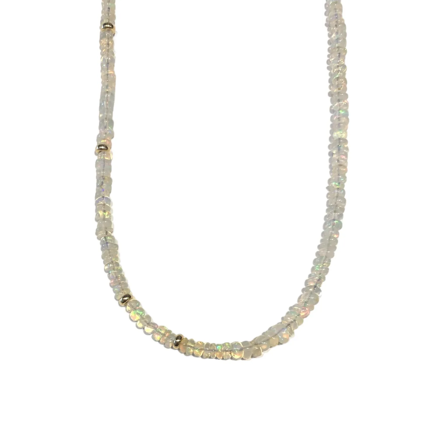 Opal & Gold Beaded Necklace