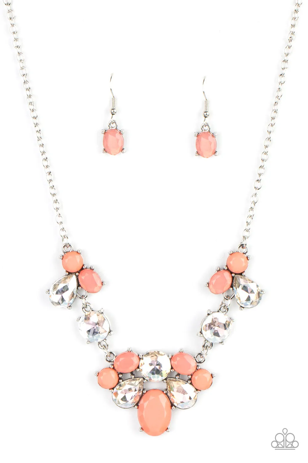 Open Door Jewelry - Ethereal Romance - Orange Necklace - Paparazzi Accessories